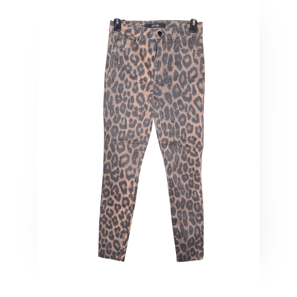 Joes Jeans 25 The Charlie High Rise Skinny Ankle Flawless Leopard Print Stretch